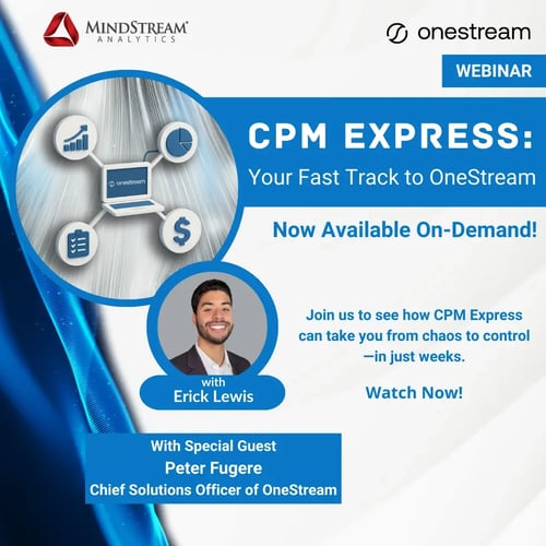 CPM Express OneStream CPM Express OneStream