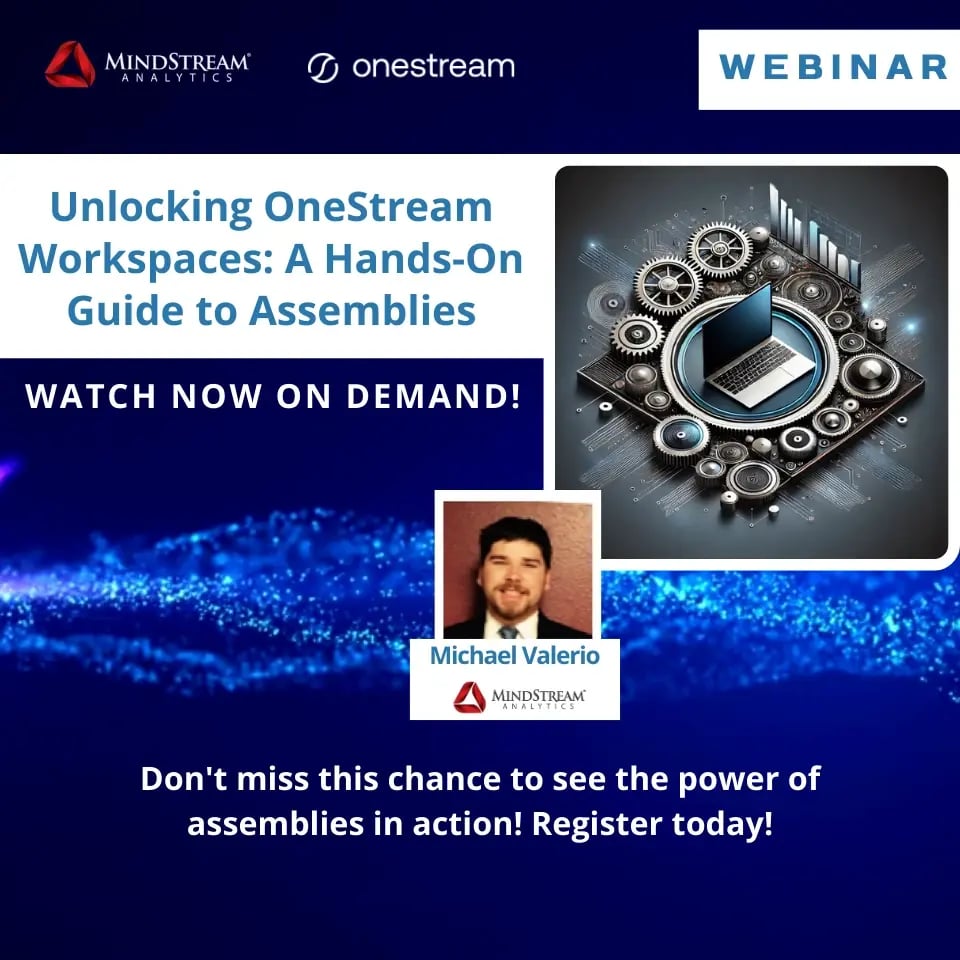 OneStream WorkSpaces Assemblies